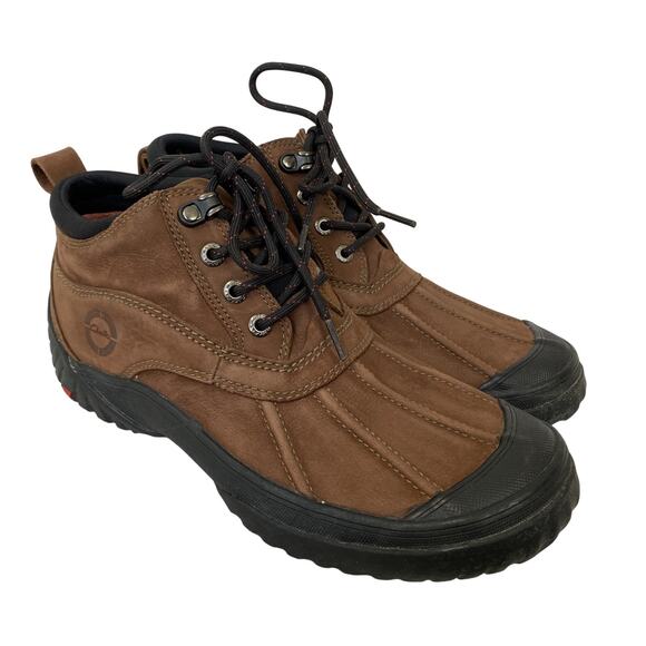 Clarks Muckers Boots Mens 9 Brown Waterproof Leather Nubuck Duck Hiking - Picture 1 of 13